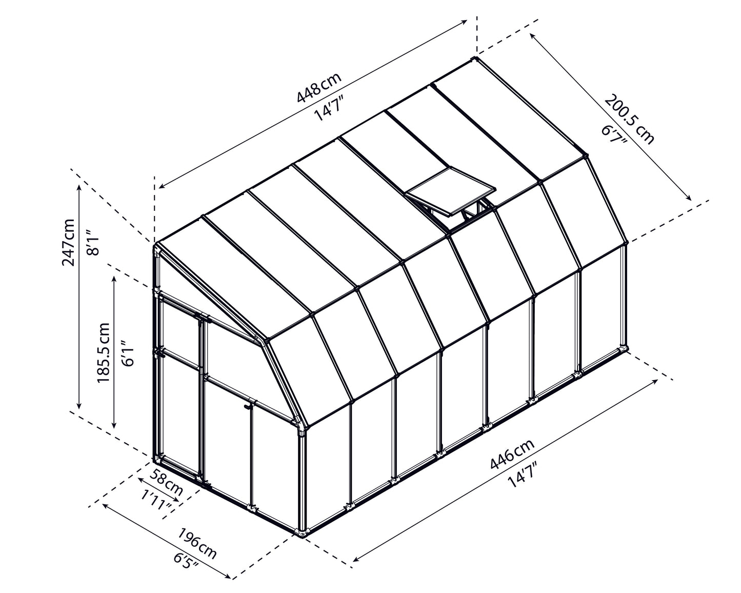 Canopia Sun Room 6' x Multiple Sizes - White