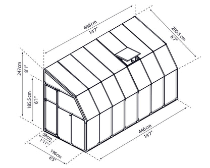 Canopia Sun Room 6' x Multiple Sizes - White